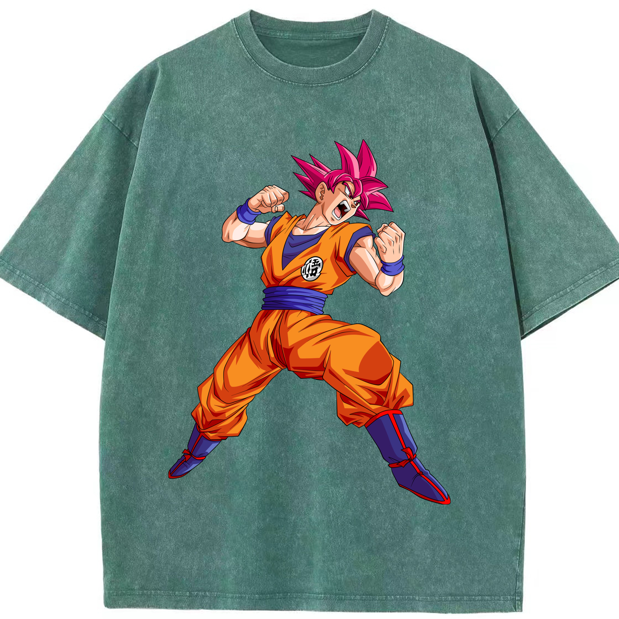 （画像用） ドラゴンボール 孫悟空（そん ごくう）Son Goku カカロット DRAGON BALL Kakarotto 綿100% ヴィンテージ風 半袖Tシャツ（フロントプリント）